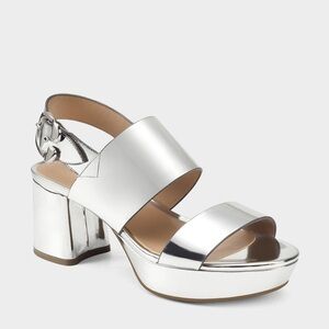 NWOB Aerosoles | Camera Heeled Sandal, Silver 9.5